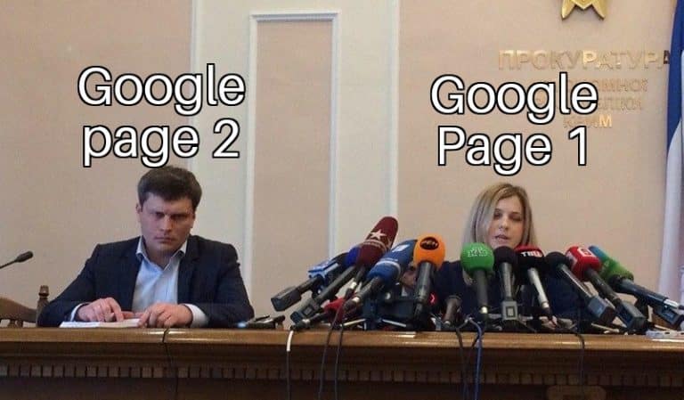 How to get on the first page of google