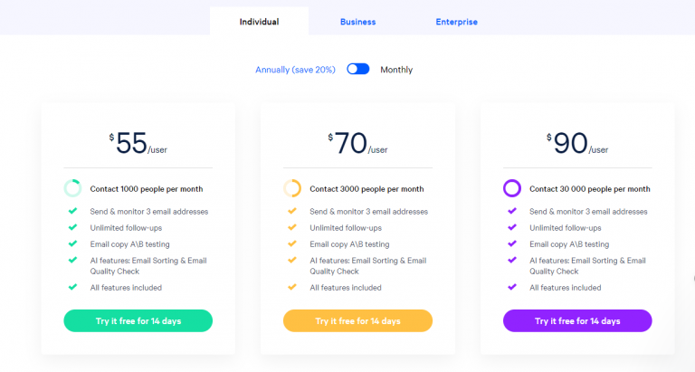 reply.io pricing